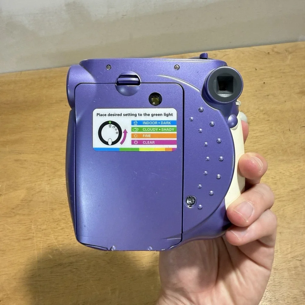 Polaroid 300 Instax Mini Instant Film Camera Purple Tested Working